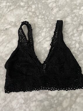 Aerie Black Lace Bralette - Women Intimates size L